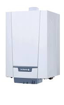 DE-DIETRICH NANEO EMC M 24 estanca sólo calefacción de condensación de 15,8 kw, con plantilla y kit de evacuación
