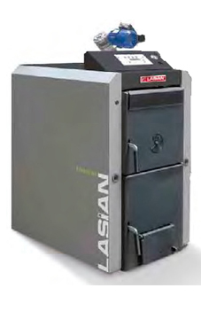 LASIAN BIOMAX 35 caldera de pie de policombustibles sólidos(para pellets, cascara de almendra, orujillo, hueso de oliva,etc,...) de 35 KW.solo calefacción.(8,600 a 30.100 Kcal./h.) de encendido automático