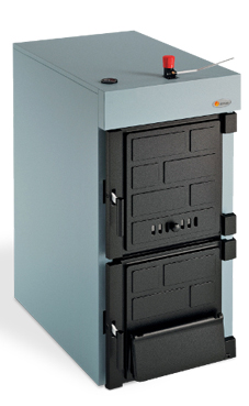 DOMUSA Mixtherm 40 caldera de hierro fundido para leña y carbón  de 40 Kw. En carbón y 32 Kw. En leña.(troncos de 40 cm.)
