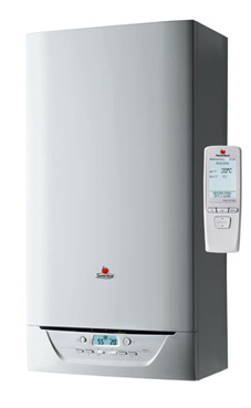 SAUNIER-DUVAL ISOFAST 21 CONDENS F 35 de 32,0-34,8 KW (calefacción y acs) acumulación dinamica Isodyn 2 ,incluye control  termostato programador modulante EXACONTROL E7 R, placa de conexiones y ventosa.